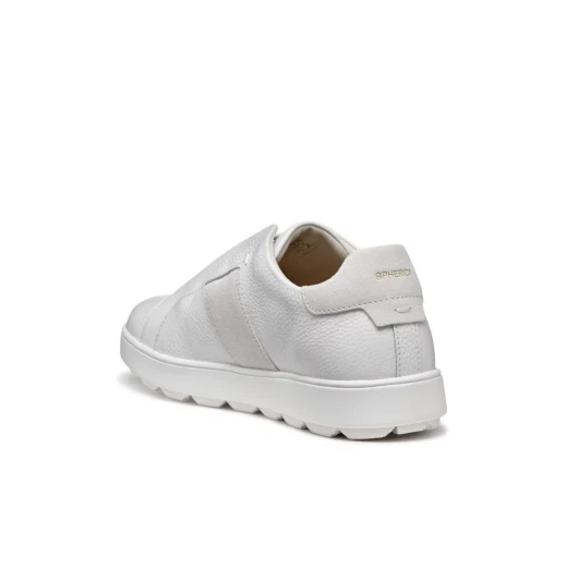 Geox Spherica ECUB 1 Men's Sneakers White Leather Suede Breathable Cushioned Lightweight Shoes Size 40 City Active Chic Style Modern Footwear U46GPD.04622.C1352 - Geox - Image 3