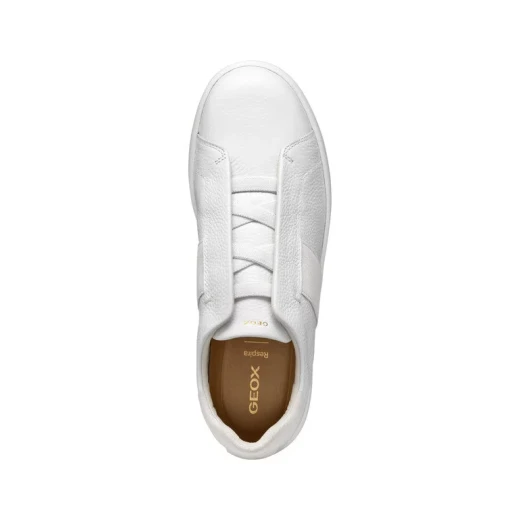 Geox Spherica ECUB 1 Men's Sneakers White Leather Suede Breathable Cushioned Lightweight Shoes Size 40 City Active Chic Style Modern Footwear U46GPD.04622.C1352 - Geox - Image 4