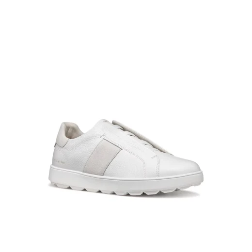 Geox Spherica ECUB 1 Men's Sneakers White Leather Suede Breathable Cushioned Lightweight Shoes Size 40 City Active Chic Style Modern Footwear U46GPD.04622.C1352 - Geox - Image 6