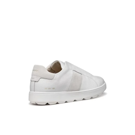 Geox Spherica ECUB-1 Men's Sneakers: White Leather & Suede Comfort Shoes, Size 44, Featuring Breathable Design and Advanced Cushioning for Daily Wear, Active Chic Style - Image 7