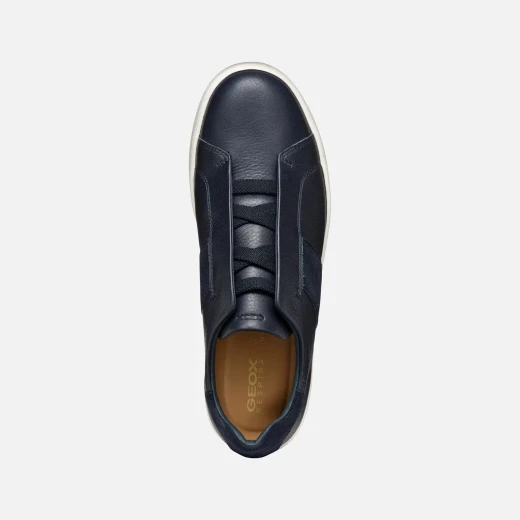 Geox Spherica ECUB-1 Men's Sneakers Navy Blue Italian Leather and Suede Low Cut 41. Superior Cushioning and Breathability for Everyday Comfort and Style - Geox - Image 5