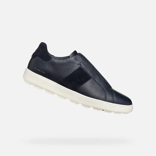 Geox Spherica ECUB-1 Men's Sneakers Navy Blue Italian Leather and Suede Low Cut 41. Superior Cushioning and Breathability for Everyday Comfort and Style - Geox - Image 7