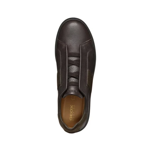 Geox Spherica ECUB-1 Men's Low Cut Sneakers Brown Leather Suede Upper Cushioned Breathable Style 46 European Size Designed In Italy Fast Delivery Easy Exchange - Geox - Image 4