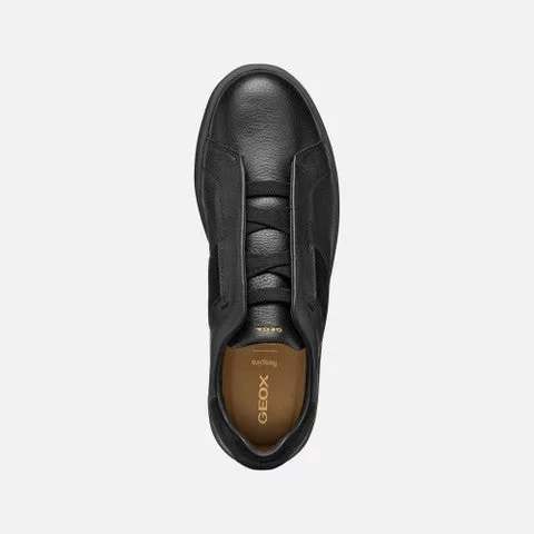 Geox Spherica ECUB-1 Men's Sneakers Black Leather Suede U46GPD 40 Enhanced Breathability Cushioned Lightweight Everyday Style - Geox - Image 4