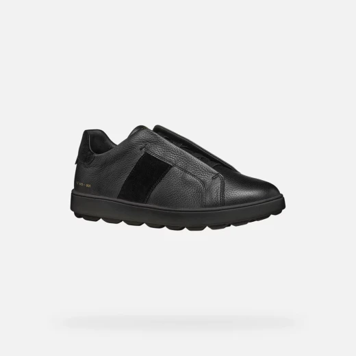 Geox Spherica ECUB-1 Men's Sneakers Black Leather Suede U46GPD 40 Enhanced Breathability Cushioned Lightweight Everyday Style - Geox - Image 6