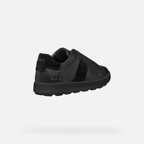 Geox Spherica ECUB-1 Men's Sneakers Black Leather Suede U46GPD 40 Enhanced Breathability Cushioned Lightweight Everyday Style - Geox - Image 7