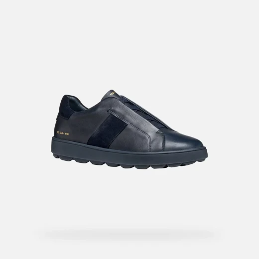 Geox Spherica ECUB-1 Men's Sneaker Navy 41 Breathable Cushioning Italian Design Waxed Leather Suede Detailing Comfortable Urban Style Day-to-Day Wear U46GPD.0CL22.C4002 - Geox - Image 3