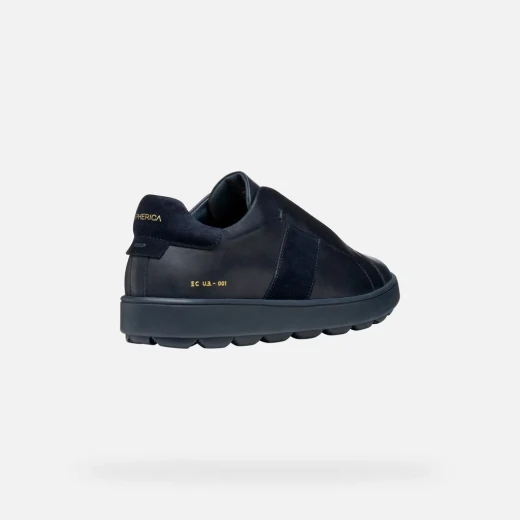 Geox Spherica ECUB-1 Men's Sneaker Navy 41 Breathable Cushioning Italian Design Waxed Leather Suede Detailing Comfortable Urban Style Day-to-Day Wear U46GPD.0CL22.C4002 - Geox - Image 4