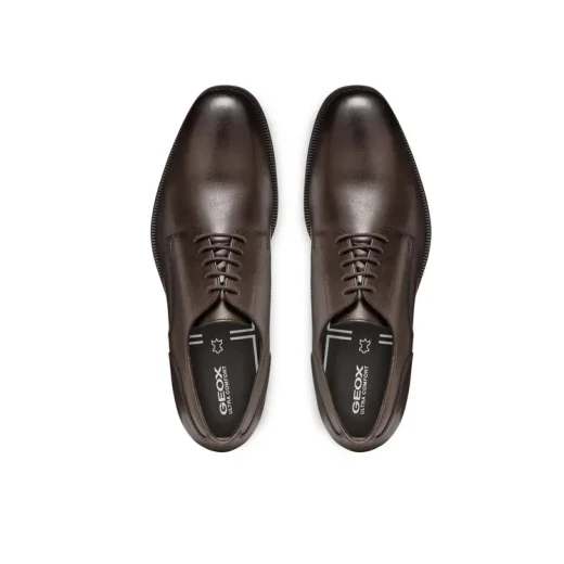 Geox Walk Pleasure F Men's Derby Shoes in Brown, Lace Up Low Cut Design, Provides Comfort, Breathability, and Cushioning, Ideal for Business and Formal Wear, Available in Size 41 - Geox - Image 4