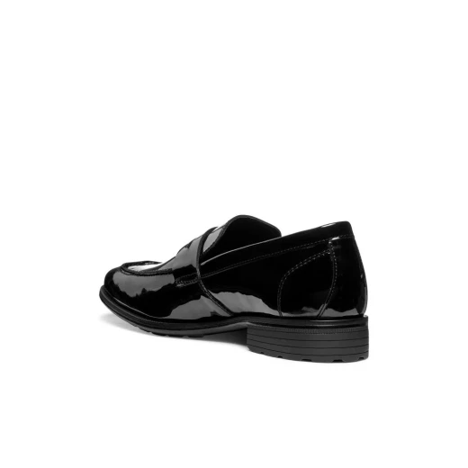 Geox Walk Pleasure F Men's Loafer Black Patent Leather Formal Classic Style Ultra Cushioning Breathable Loafer Size 45 Perfect for City Styling and Parties - Geox - Image 3