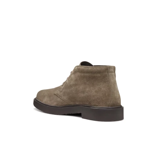 Massimiano Men's Suede Ankle Boots Taupe 42 Breathable Lace Up - Geox - Image 11
