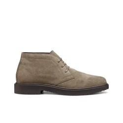 Massimiano Men's Suede Ankle Boots Taupe 42 Breathable Lace Up