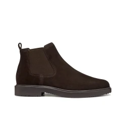 Massimiano Men's Chelsea Ankle Boots Dark Brown Suede Size 45