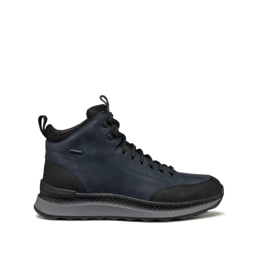 Geox Spherica Actif X2 ABX Men's Waterproof Ankle Boots Navy 41 Breathable Cushioning Enhanced Bounce Hybrid Design Leather Pull Up Material - Geox - Image 2