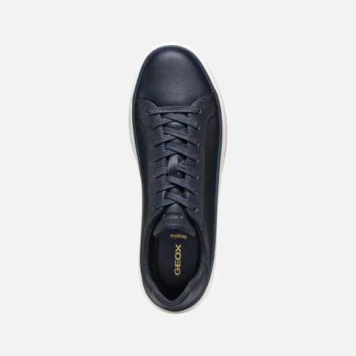 ZACKERTY Man Navy Blue Tumbled Leather Sneakers for Men Size 40: Comfortable, Breathable Low Cut Casual Shoes Ideal for City or Weekend Wear, Pristine Aesthetic - Geox - Image 11
