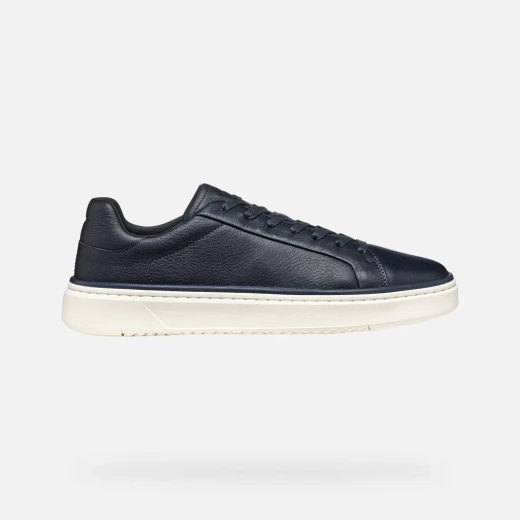 ZACKERTY Man Navy Blue Tumbled Leather Sneakers for Men Size 40: Comfortable, Breathable Low Cut Casual Shoes Ideal for City or Weekend Wear, Pristine Aesthetic - Geox - Image 2