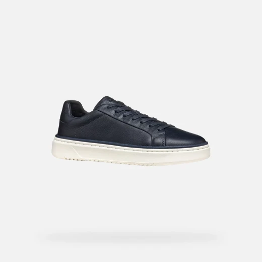 ZACKERTY Man Navy Blue Tumbled Leather Sneakers for Men Size 40: Comfortable, Breathable Low Cut Casual Shoes Ideal for City or Weekend Wear, Pristine Aesthetic - Geox - Image 9