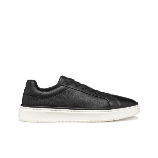Zackerty Man Tumbled Leather Sneakers Black Size 40 Comfortable Breathable Low Cut Design Casual Refined Aesthetic Perfect For City Engagements Weekends Away - Geox - Image 11