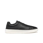 Zackerty Man Tumbled Leather Sneakers Black Size 40 Comfortable Breathable Low Cut Design Casual Refined Aesthetic Perfect For City Engagements Weekends Away - Geox