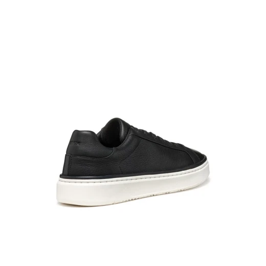 Zackerty Man Tumbled Leather Sneakers Black Size 40 Comfortable Breathable Low Cut Design Casual Refined Aesthetic Perfect For City Engagements Weekends Away - Geox - Image 7