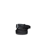 GEOX Men's BELT MAN Woven Leather Belt Black 105cm, Casual Accessory for Leisure Time Ensembles. Features a Metal Buckle. Easy Goods Exchange and Fast Delivery Available - Geox