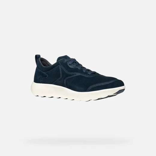 XTORS Men's Navy Suede Sneakers: Breathable and Comfortable Casual Shoes, Size 40, for Everyday Wear - Geox - Image 6