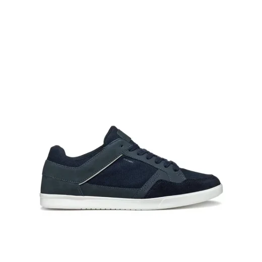Walee Man Navy Casual Sneakers: Breathable Canvas and Suede-Like Upper for Men. Comfortable, Everyday Shoes. Urban Style, Sizes Available. U552CB.010EK.C4078 Size 41