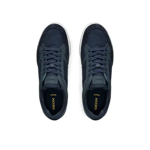 Walee Man Navy Casual Sneakers: Breathable Canvas and Suede-Like Upper for Men. Comfortable, Everyday Shoes. Urban Style, Sizes Available. U552CB.010EK.C4078 Size 41 - Geox - Image 3