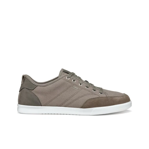 Walee Man Breathable Canvas and Suede Sneakers in Dove Grey, Perfect for Everyday Casual Wear, Featuring Urban Vibe, Comfortable Fit, and Stylish Design, Size 40 - Geox - Image 3