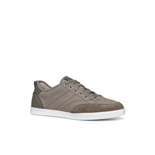 Walee Man Breathable Canvas and Suede Sneakers in Dove Grey, Perfect for Everyday Casual Wear, Featuring Urban Vibe, Comfortable Fit, and Stylish Design, Size 40 - Geox - Image 4