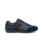 Geox Ravex Men's Sneakers Navy Blue Comfortable Breathable Suede and Leather Effect Casual Shoes, Size 40, Perfect for Everyday City Outfits - Geox