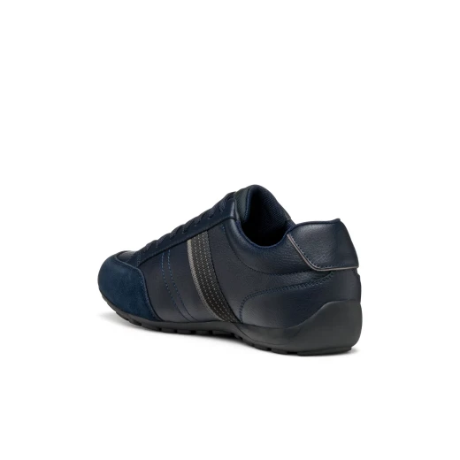 Geox Ravex Men's Sneakers Navy Blue Comfortable Breathable Suede and Leather Effect Casual Shoes, Size 40, Perfect for Everyday City Outfits - Geox - Image 3