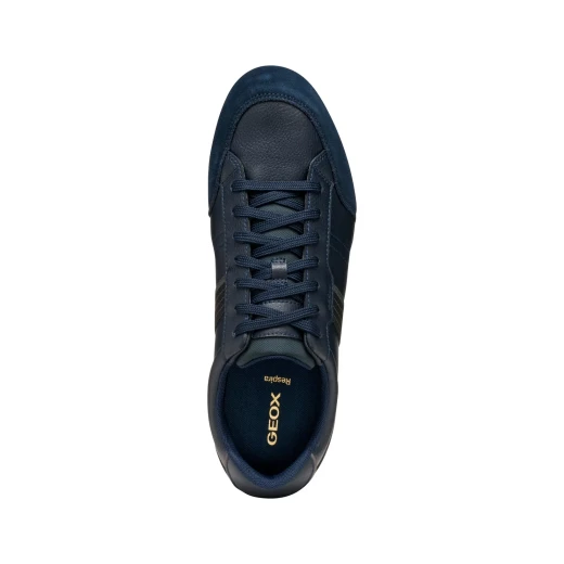 Geox Ravex Men's Sneakers Navy Blue Comfortable Breathable Suede and Leather Effect Casual Shoes, Size 40, Perfect for Everyday City Outfits - Geox - Image 4