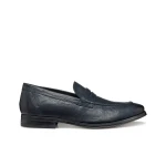 Rezzonico Men's Loafer Navy Leather 45 Size Modern City Casual Breathable Design for Men's Footwear Comfortable Stylish Slip On Shoe - Geox