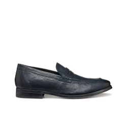 Rezzonico Men's Loafer Navy Leather 45 Size Modern City Casual Breathable Design for Men's Footwear Comfortable Stylish Slip On Shoe