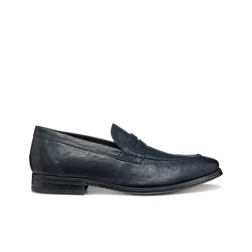 Rezzonico Men's Loafer Navy Leather 45 Size Modern City Casual Breathable Design for Men's Footwear Comfortable Stylish Slip On Shoe - Geox - Image 2