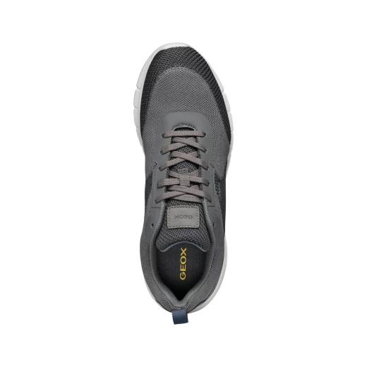 Monreale Men's Sneakers Dark Grey Active Chic Design Mesh Nubuck Effect Upper Breathable Comfort Stylish Citywear Casual Shoes Size 43 U55BVA.014EK.C9002 - Geox - Image 9