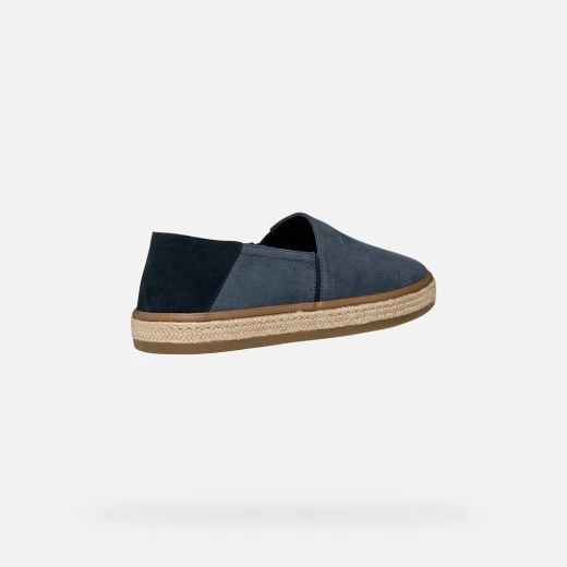 Geox Pantelleria Men's Navy Canvas Espadrille Sneakers Size 40. Breathable and Comfortable Summer Footwear for City and Getaways. Jute Effect Outsole. - Geox - Image 7