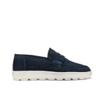 Geox Spherica ECUB-1 Loafer Men's Navy Suede Platform 41 Comfortable Breathable Shoes