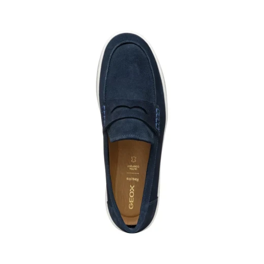 Geox Spherica ECUB-1 Loafer Men's Navy Suede Platform 41 Comfortable Breathable Shoes - Image 9