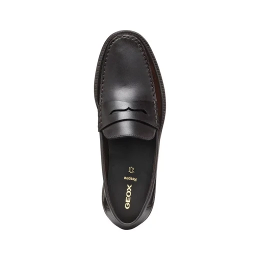 Recanati Men's Loafer Leather Coffee Brown Size 41 Comfortable City Shoes - Geox - Image 6