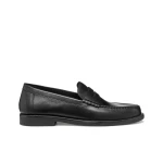 Recanati Man Loafer Black Leather Slip On Shoes Men's Footwear Comfortable Breathable Plain Supple Leather Upper Size 43 Classic Timeless Panache City Style - Geox