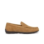 Geox Spherica EC16 Men's Loafer Shoes Toffee Suede Stylish Comfort 45 Casual Footwear Superior Cushioning Lightweight Breathable Design