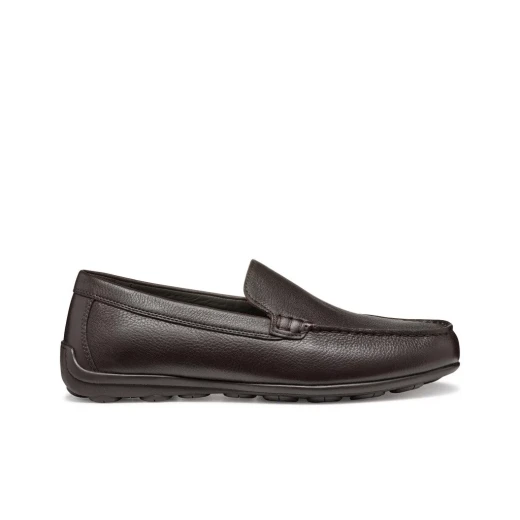 Geox Spherica EC16 Men's Loafer Shoes Coffee Brown Tumbled Leather Casual Comfort Slip On Style with Exceptional Cushioning and Support Size 40 - Image 2