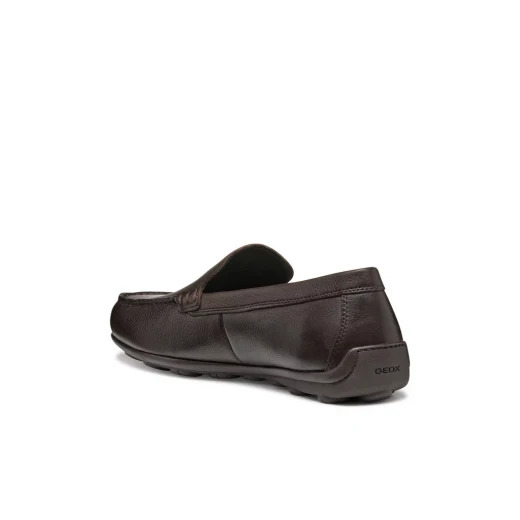 Geox Spherica EC16 Men's Loafer Shoes Coffee Brown Tumbled Leather Casual Comfort Slip On Style with Exceptional Cushioning and Support Size 40 - Image 3