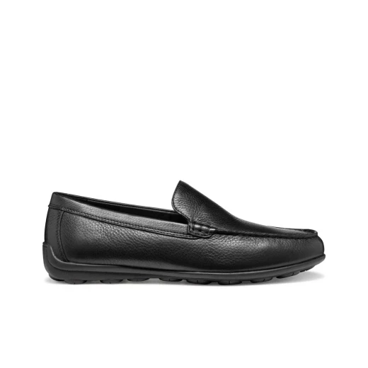 Geox Spherica EC16 Men's Loafers Black Tumbled Leather Cushioned Comfort Shoes Size 42 Lightweight Breathable Design for Everyday Wear - Image 2