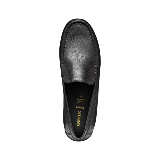 Geox Spherica EC16 Men's Loafers Black 41 Crafted Tumbled Leather Superior Cushioning and Comfort Lightweight Design Ideal for Everyday Wear Stylish and Refined Footwear - Image 4
