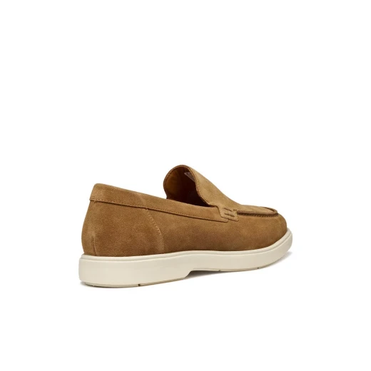 Geox Spherica EC17 Men's Loafer Shoes in Toffee Suede: Superior Comfort and Cushioning for Everyday Wear. Stylish Slip On Design, Available in Size 42. - Geox - Image 4
