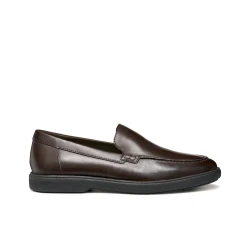 Geox Spherica EC17 Men's Loafer Shoes Coffee Brown Leather 40 Ultra Cushioned Comfort Breathable Stylish Design Everyday Wear Premium Quality Formal and Casual Footwear