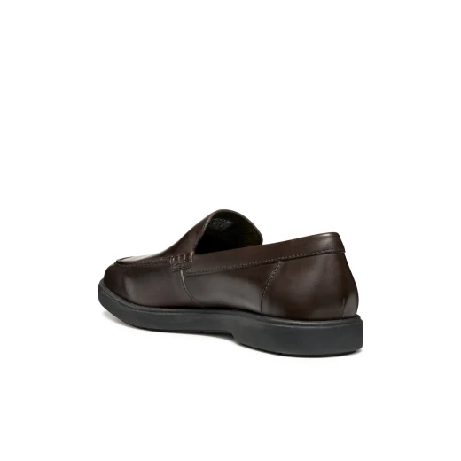 Geox Spherica EC17 Men's Loafer Shoes Coffee Brown Leather Ultra Cushioned Comfort Slip On Stylish Everyday Wear 46 EU Size for Long Days U55LAD.00043.C6009 - Image 3